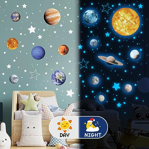 Solar System Wall Decals Glow in The Dark Stars 780 PCS