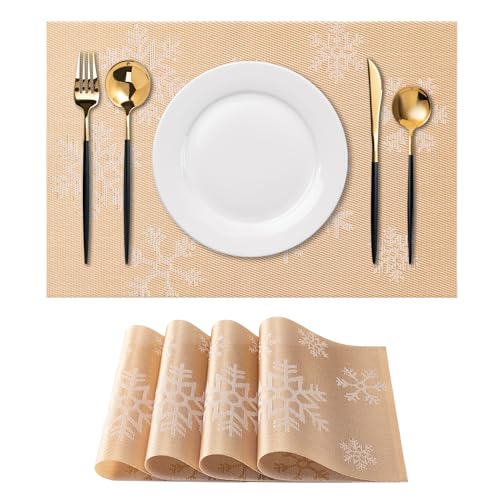 Placemats Set of 4 Washable Indoor (4 Count)