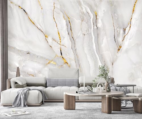 Gold Marble Fabric Wallpaper Abstract Texture Mural Living Room 140" x 91"