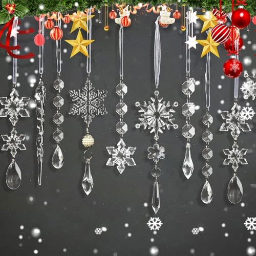Crystal Christmas Tree Ornaments (48 Count)