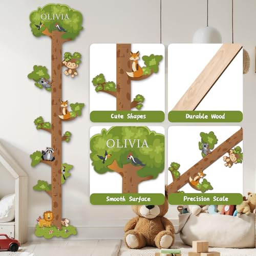 Custom Name Wood Height Tracker