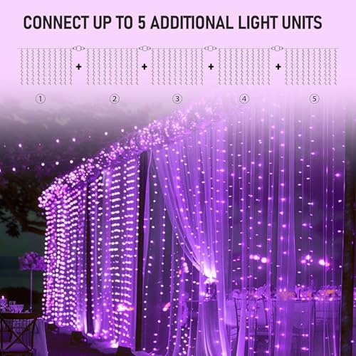300 LED Christmas Curtain String Lights