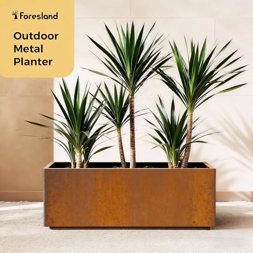 Corten Steel Style Planter Box 40Wx12Dx16H