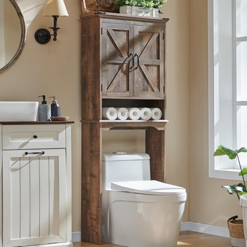67" Farmhouse Over Toilet Storage Bathroom Cabinet