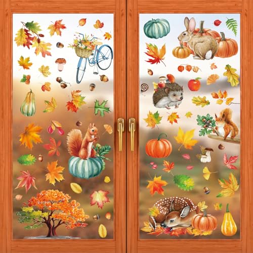 Fall Thanksgiving Window Clings (9 Count)