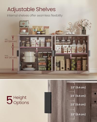 Contemporary Buffet Cabinet with Adjustable Shelves