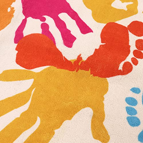 Handprints and Footprints Large Kids Rug 5'x7'