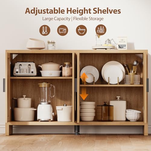Rattan Buffet Cabinet with Storage