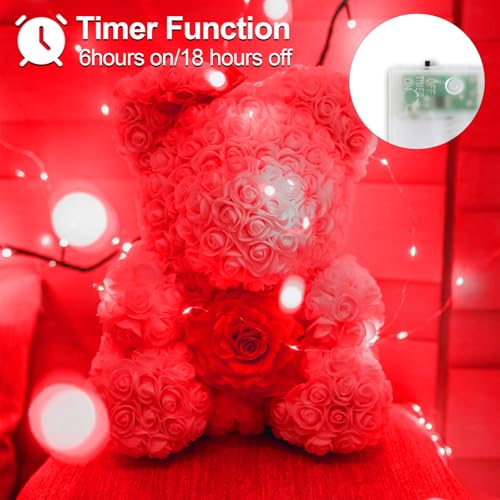 Halloween Christmas Red Fairy String Lights Battery Operated (33 Foot)