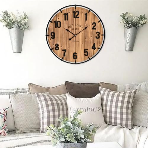 Large Old Town Farmhouse Wall Clock 20 Inches