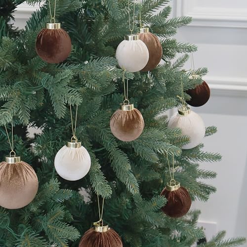 15PCS Velvet Ornaments for Christmas Tree Decor (15 Count)