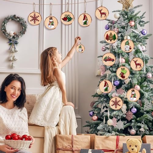 Wooden Christmas Tree Hanging Ornaments
