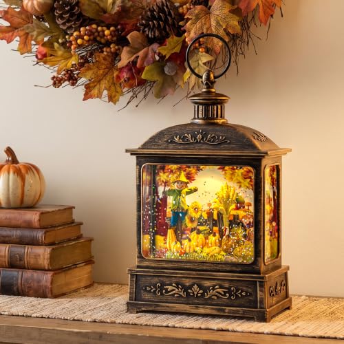Fall Snow Globe Lantern