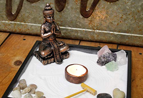 Mini Zen Garden Kit for Desk with Rake