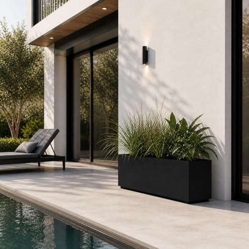PolyStone 46" Large Rectangular Outdoor Planter Box