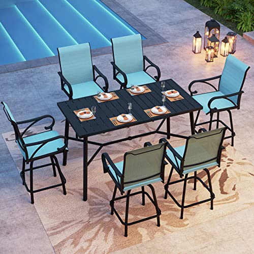 Outdoor Patio Bar Dining Table for 6