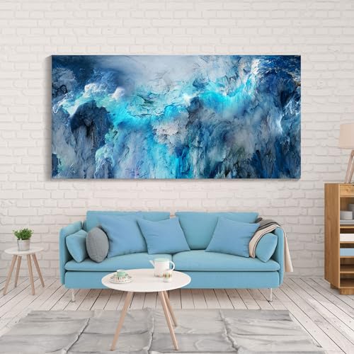 Blue Abstract Canvas Wall Art