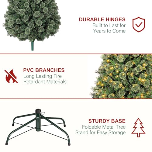 6 ft Prelit Christmas Tree with Pine Needle