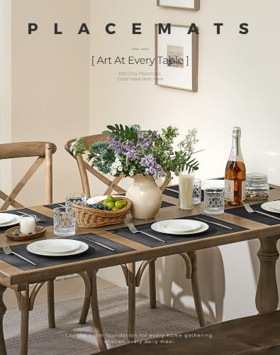 Black Frame Placemats Set of 6 (6 Count)