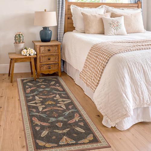 Washable Brown Runner Rug 2x7 (14 Sq Ft)