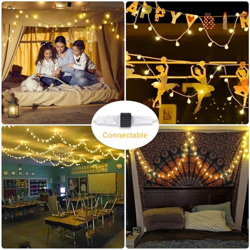 100 LED Globe String Lights Indoor Bedroom