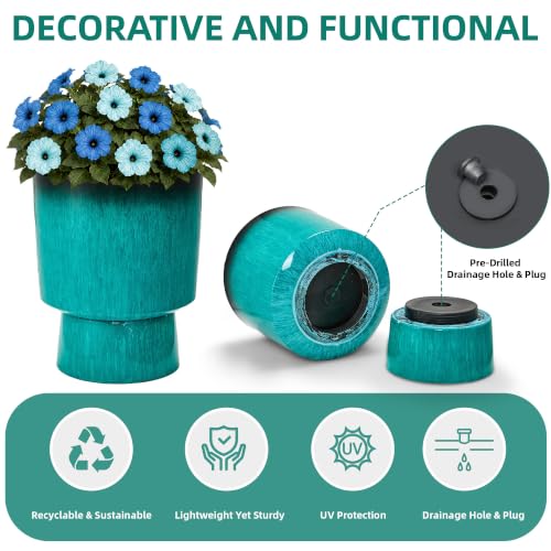 16.8" Planters for Outdoor Plants (2 Count)