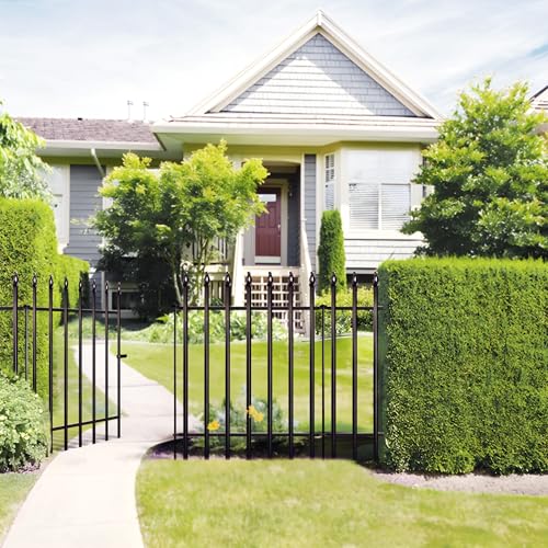 36" H x 28" W Metal Garden Fence with Gate (36 Sq Ft)