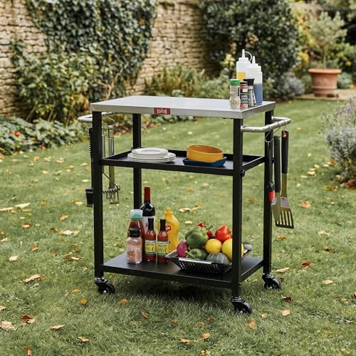 3 Tier Outdoor Grill Cart