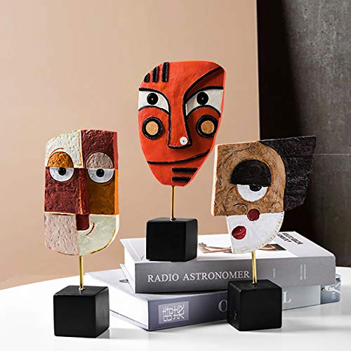 4 PCS Handcrafted Statues Resin Abstract Sculpture for Home Decor Modern (4 Count)