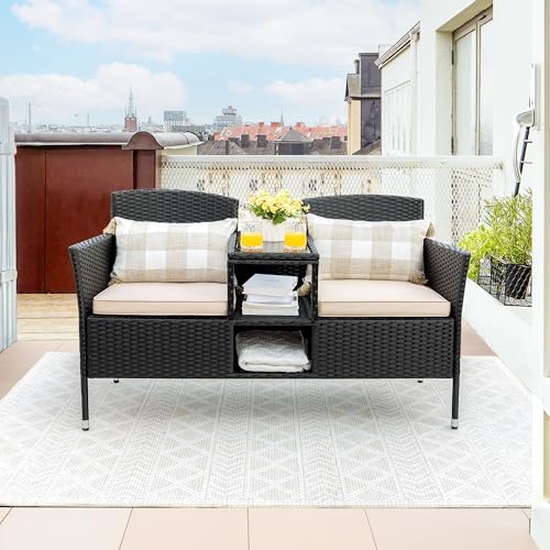 Outdoor Furniture Patio Loveseat Wicker 2