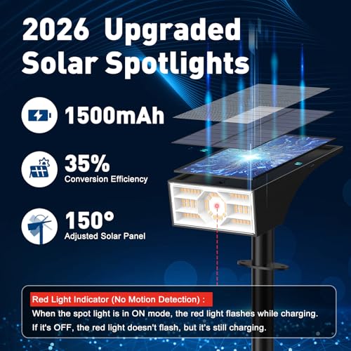 Solar Spot Lights Outdoor (6 Count)