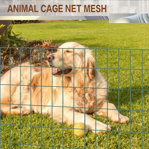 4 ft x 100 ft Green PVC Coated Welded Wire Fence