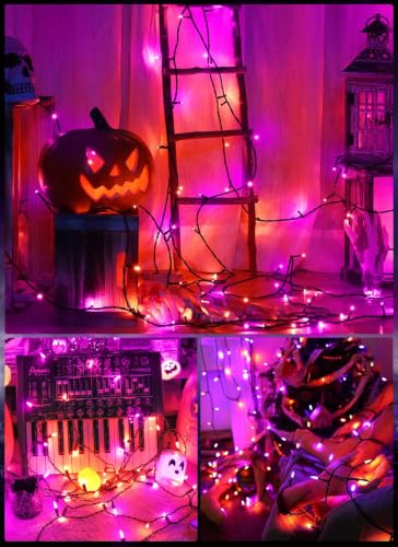 Orange Purple Outdoor Halloween Lights