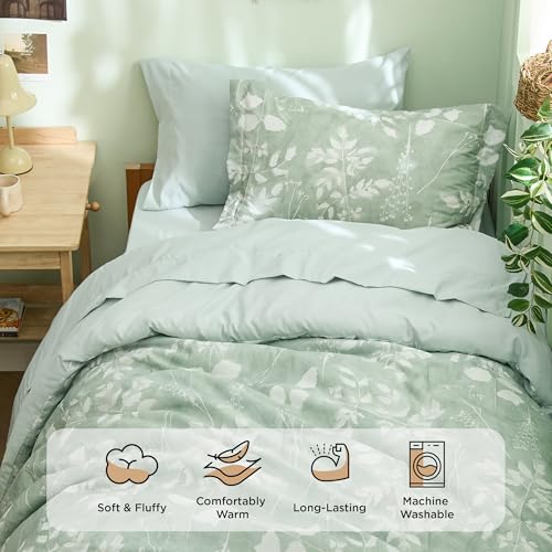 Floral Sage Green Comforter Set