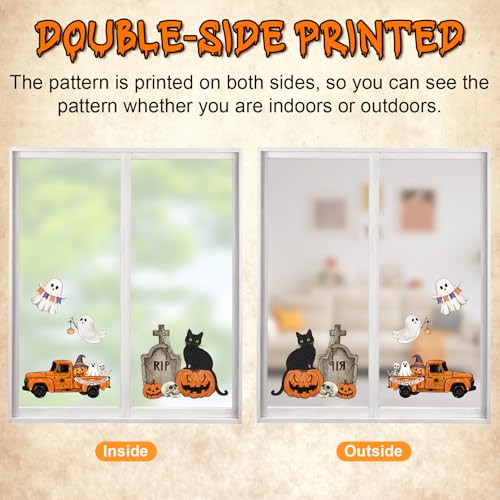 Vintage Halloween Window Clings 6 Sheets (6 Count)