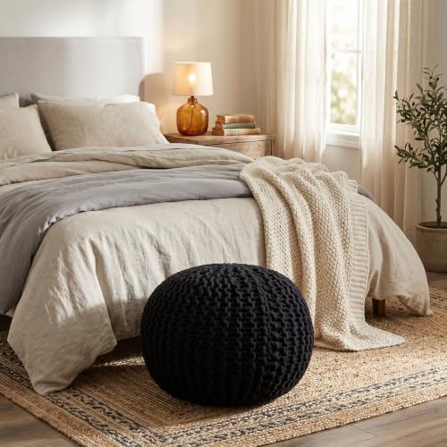 Round Pouf Ottoman Foot Rest