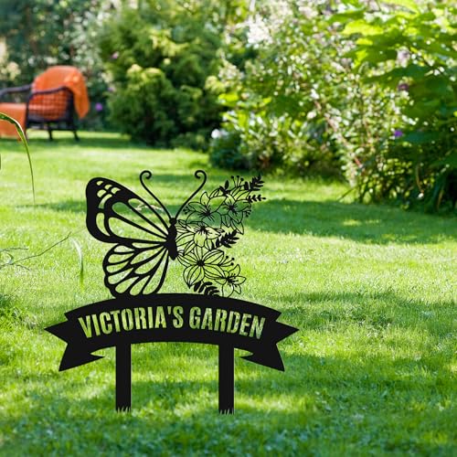 Personalized Metal Garden Sign with Stake