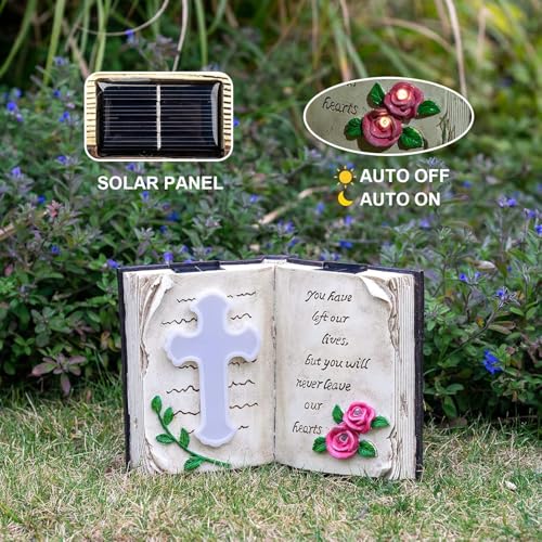 Outdoor Solar Memorial Cross Stakes Lights
