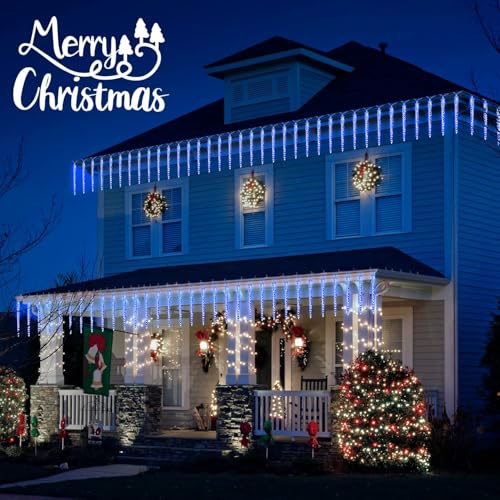Christmas Meteor Shower Icicle Lights Outdoor (960 Count)