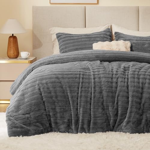 Faux Fur King Size Comforter Set