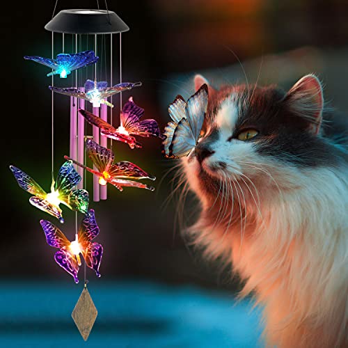 Butterfly Solar Wind Chimes