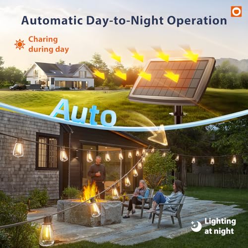 102FT(96+6) Solar String Lights Outdoor with Remote, Last 30+ Hrs (102 Foot)