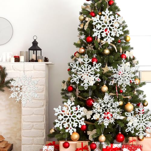 12pcs Large Christmas Snowflakes Decorations (12 Count)