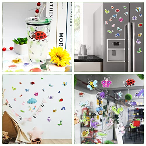 20 PCS Insect Thick Gel Clings Spring Summer Insect Window Gel Clings Decals Stickers for Kids Toddlers and Adults Home Airplane Classroom Nursery Winter Insects Animals Party Supplies Decorations (20 Count)