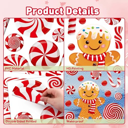 Christmas Window Clings for Glass Windows (73 Count)