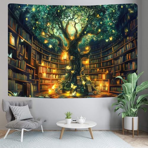 Fantasy Library Tapestry