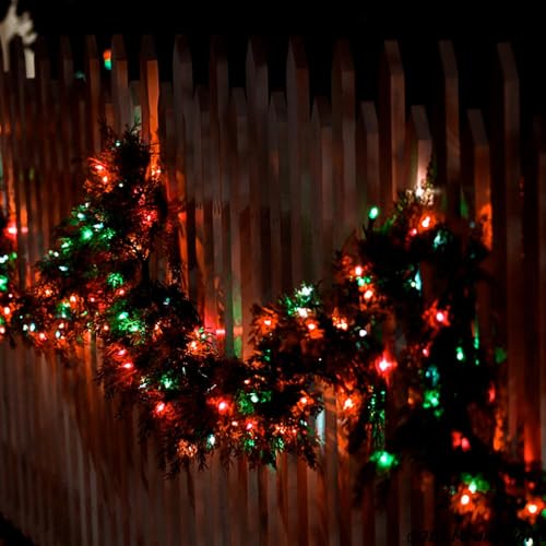 Solar Christmas Lights Outdoor 2 Pack 200 LED 66FT String Lights Red Green (2 Count)
