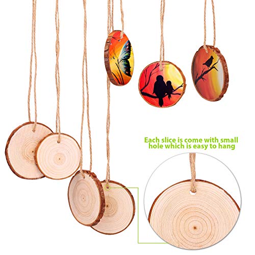 Unfinished Wood Slices with Hole