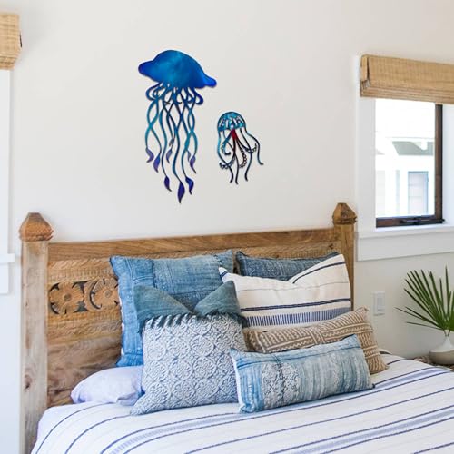 Metal Jellyfish Wall Decor (2 Count)