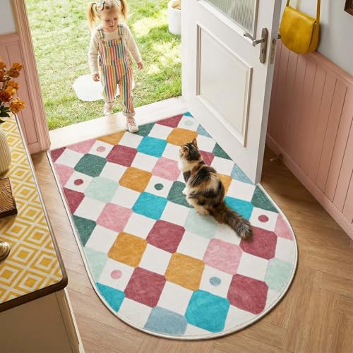 3x5 Washable Kids Rug Colorful Study Corner Arch Chair Mat Confetti (72 Sq Ft)